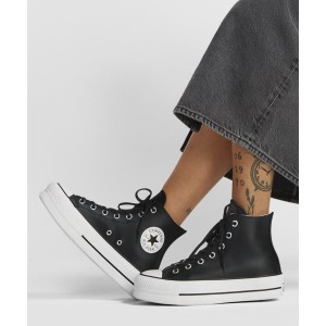 CONVERSE Chuck Taylor All Star Lift Platform Leather 561675C Black
