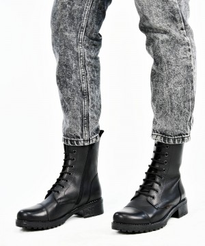 RAGAZZA Γυναικεία Μποτάκια 0266 Leather μαύρο