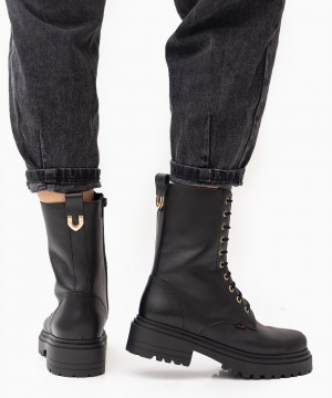 RAGAZZA Γυναικεία Μποτάκια 0283 Leather μαύρο