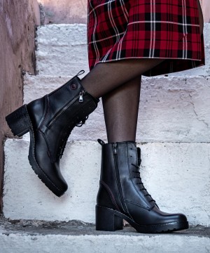 RAGAZZA Γυναικεία Μποτάκια 0579 Leather μαύρο