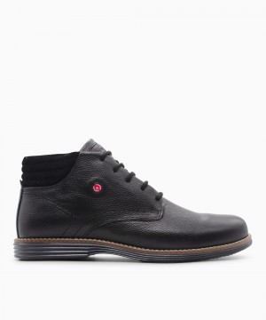 ROBINSON Μποτάκι 70371 Premium Leather Μαύρο