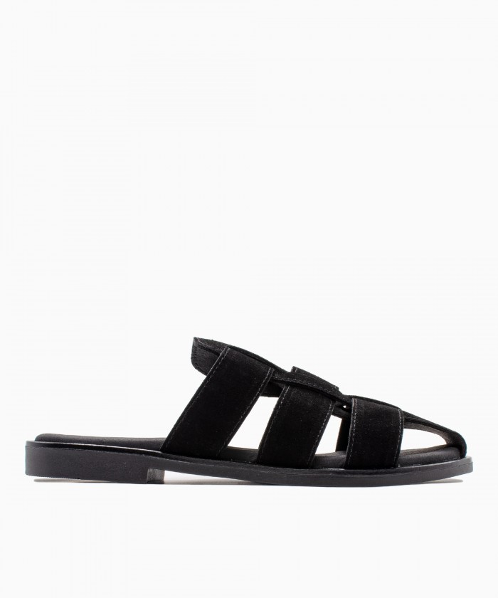 RAGAZZA Σανδάλια 01049 Leather suede Μαύρο
