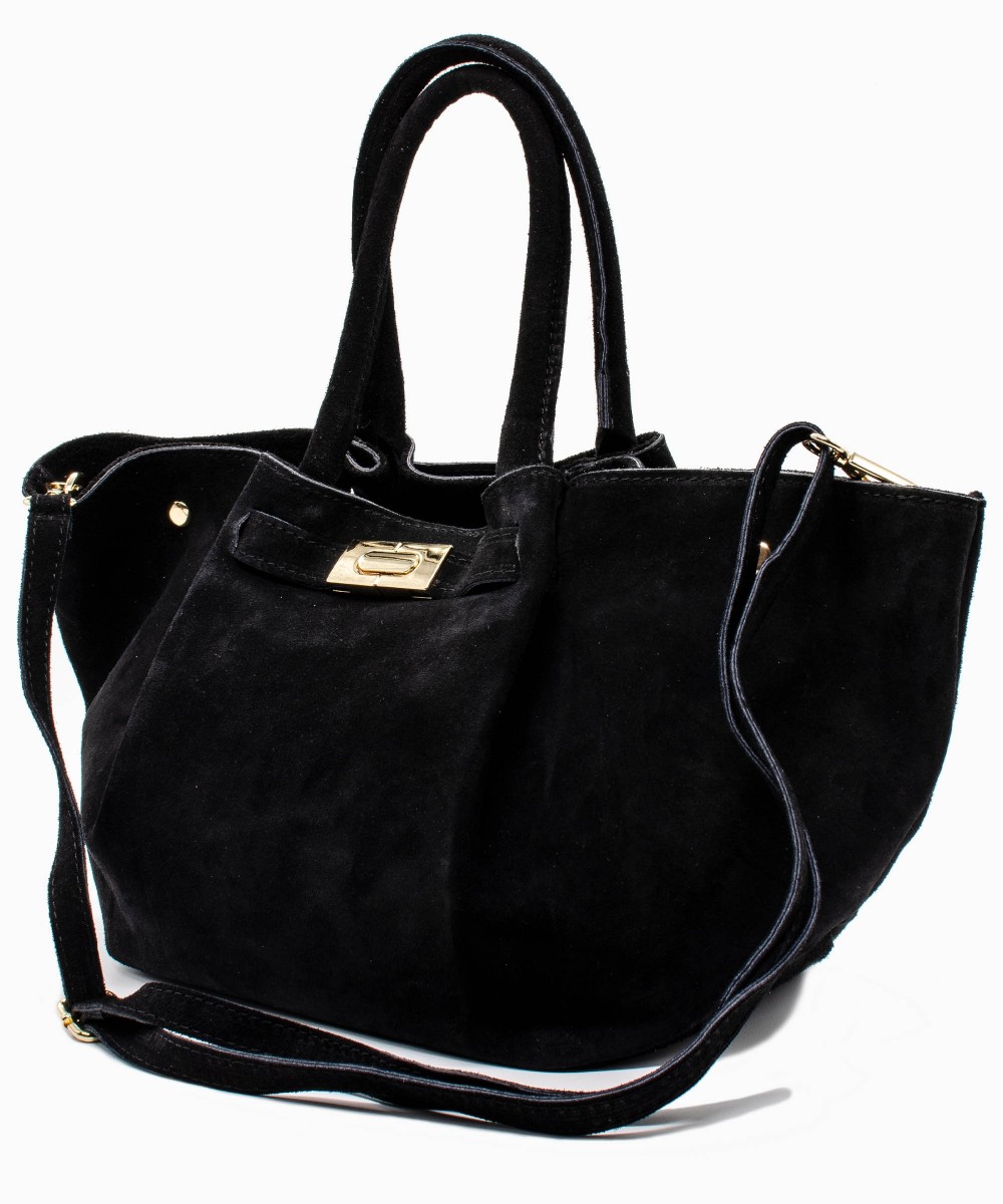 BAGS Γυναικείες Τσάντες 252500032-01K Premium Leather Suede Μαύρο