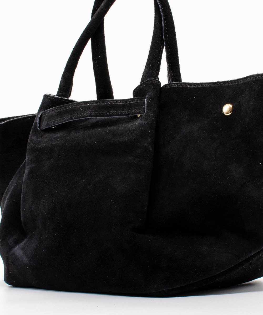 BAGS Γυναικείες Τσάντες 252500032-01K Premium Leather Suede Μαύρο