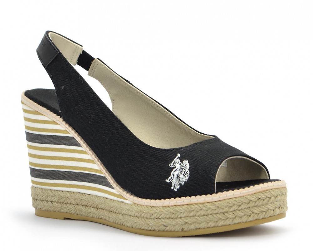 Καλοκαιρινές Πλατφόρμες Us Polo Assn Romy μαύρο