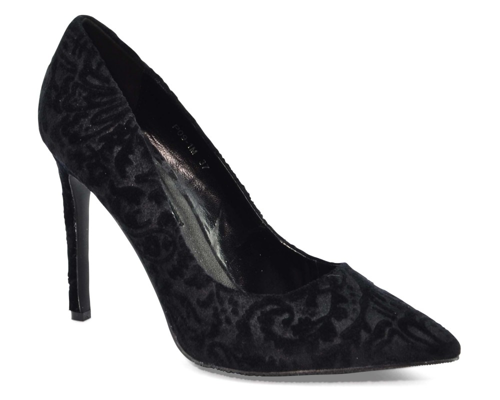 Γόβα Francesco Milano P09-1M βελούδο Black