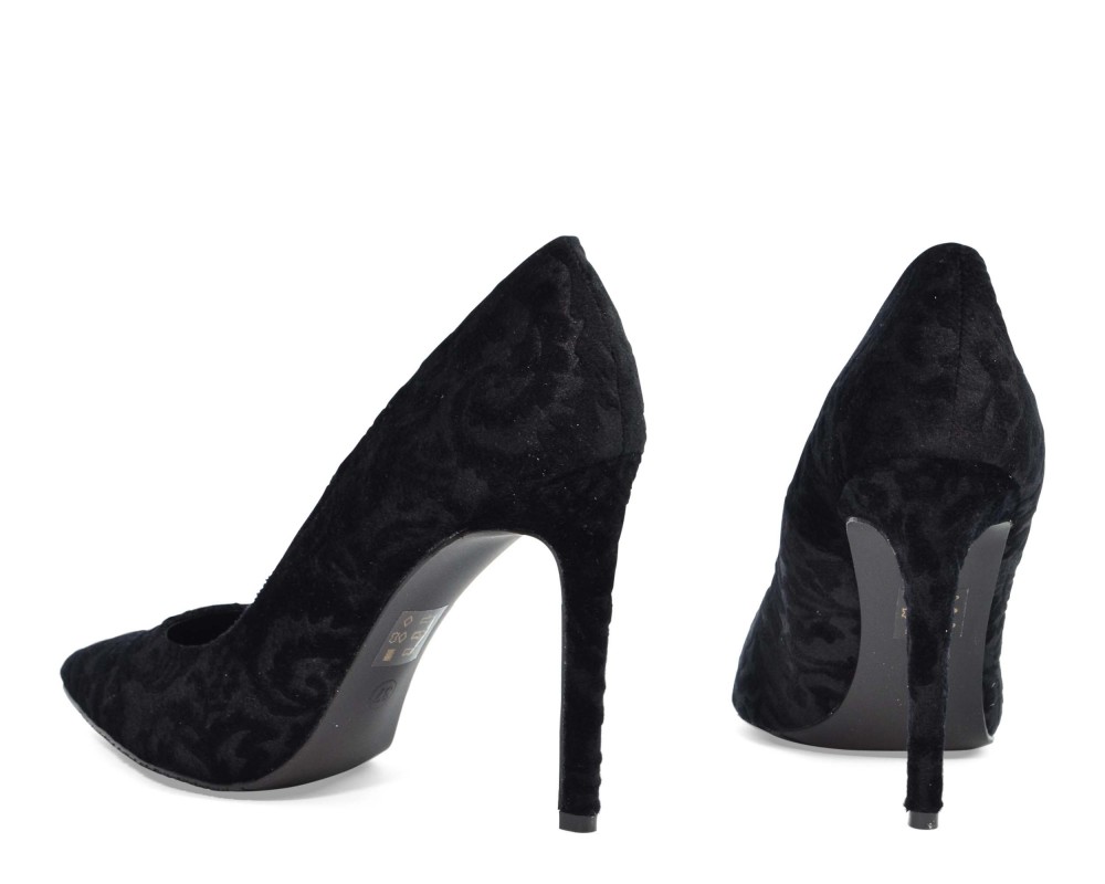 Γόβα Francesco Milano P09-1M βελούδο Black