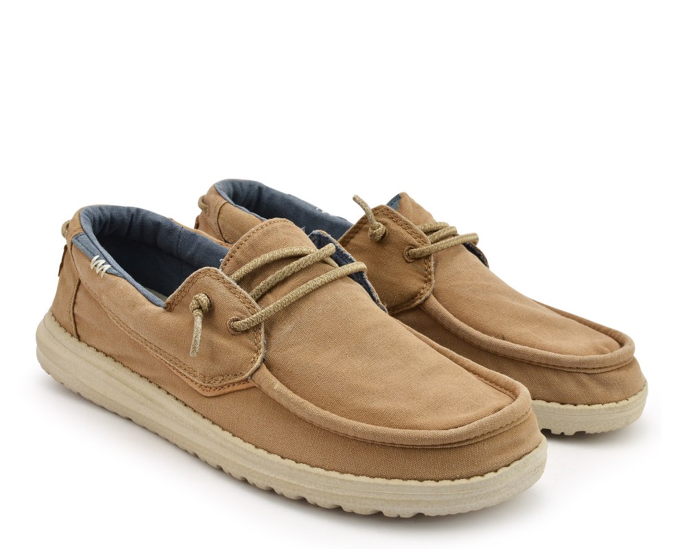 HEY DUDE Welsh Washed 112221529 Beige Tabacco