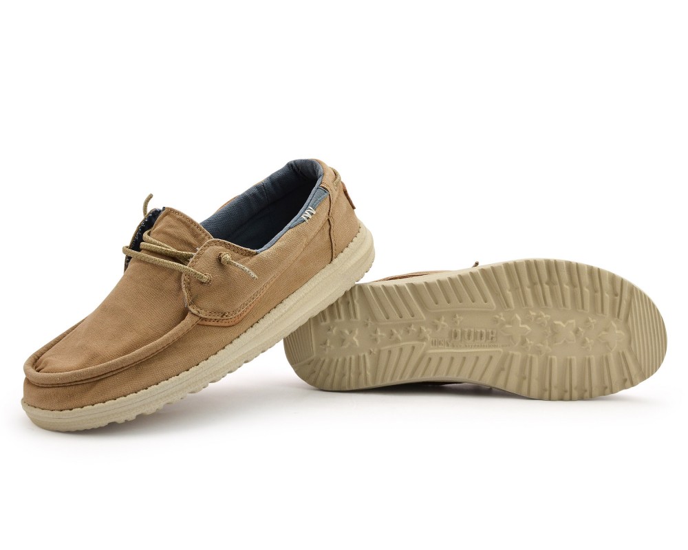 HEY DUDE Welsh Washed 112221529 Beige Tabacco