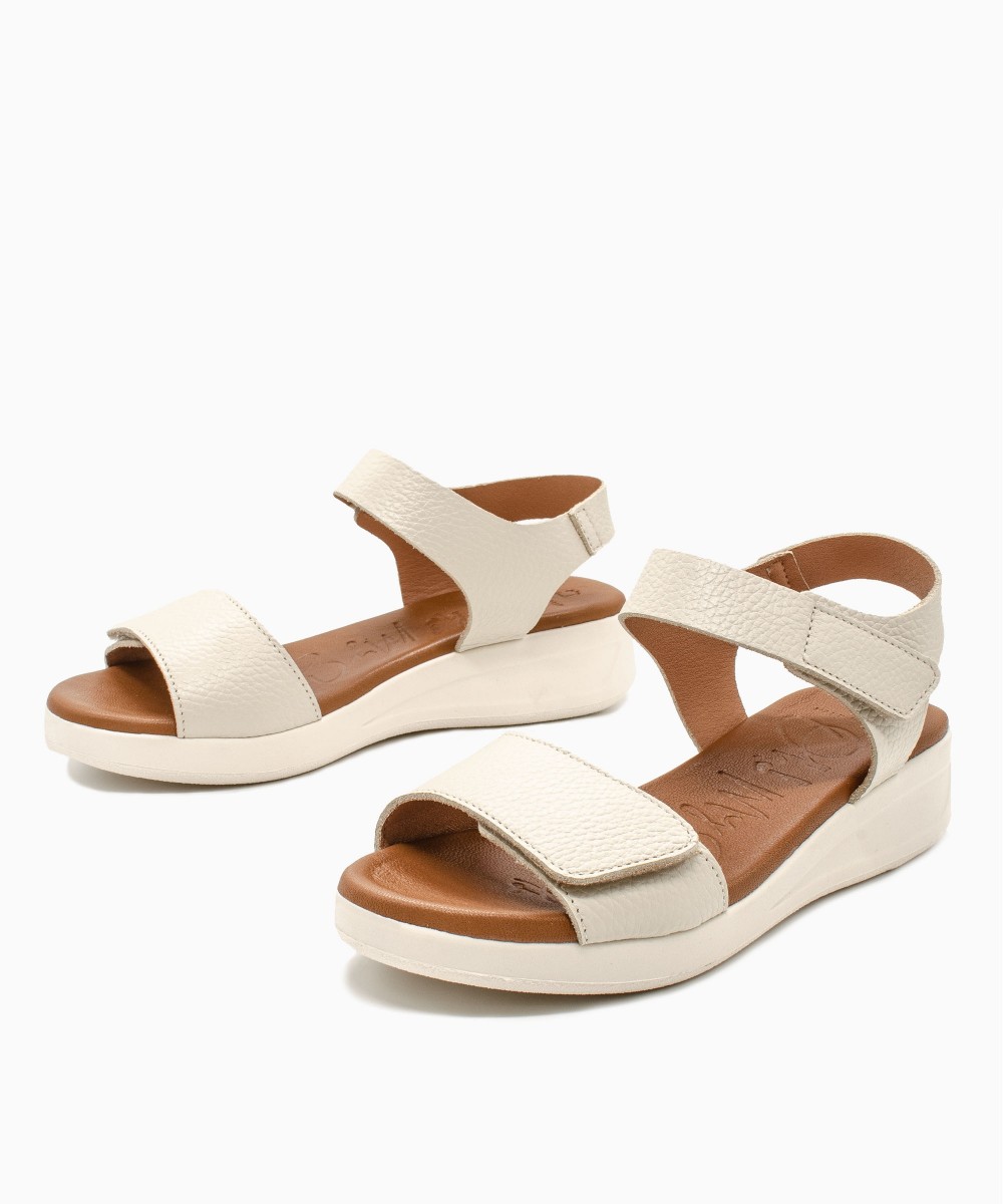 OH ! MY SANDALS 5183-11895 Leather Cream