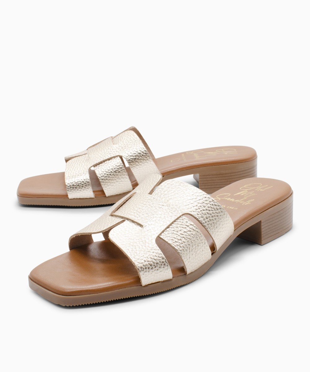 OH ! MY SANDALS 5880-16869 Leather Champagne