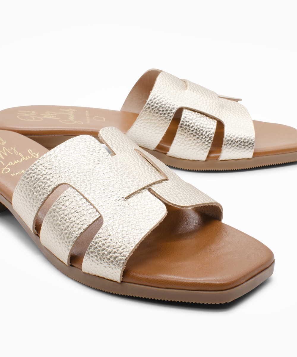 OH ! MY SANDALS 5880-16869 Leather Champagne