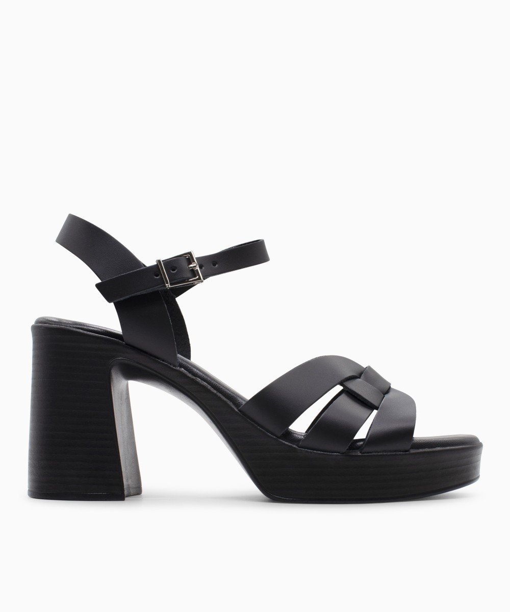OH ! MY SANDALS 5937-17045 Leather μαύρο
