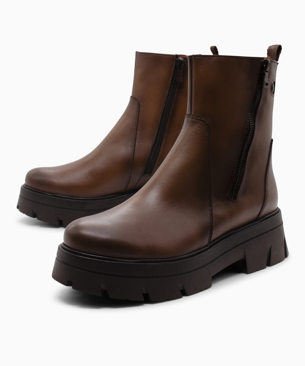 RAGAZZA Γυναικεία Μποτάκια 0259 leather ταμπά