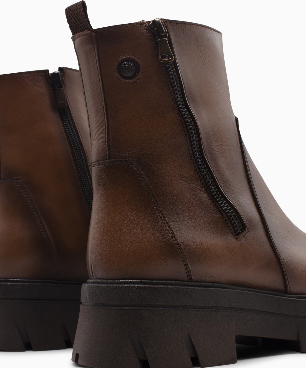 RAGAZZA Γυναικεία Μποτάκια 0259 leather ταμπά