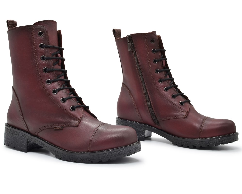RAGAZZA Γυναικεία Μποτάκια 0266 leather μπορντό