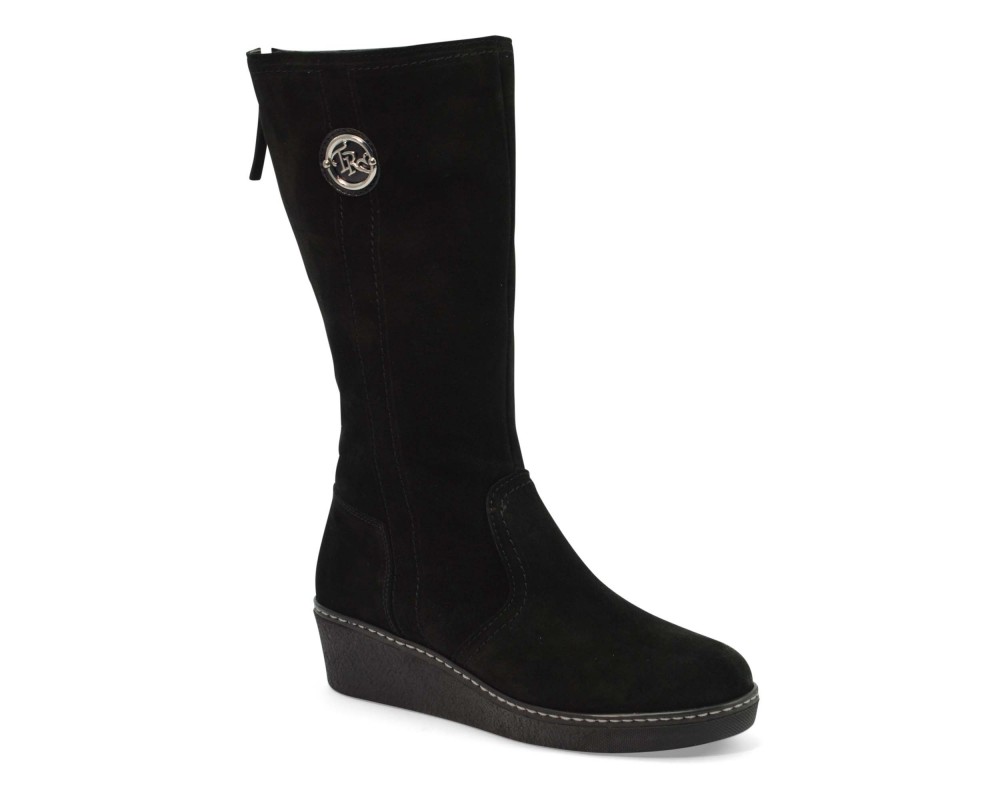 Ragazza μπότα 0312 Leather suede Black 