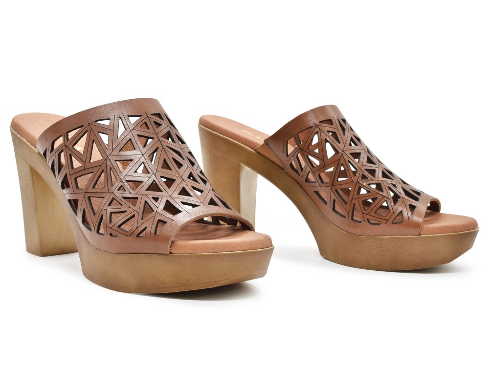 RAGAZZA Γυναικεία Πέδιλα 0333 Leather ταμπά 