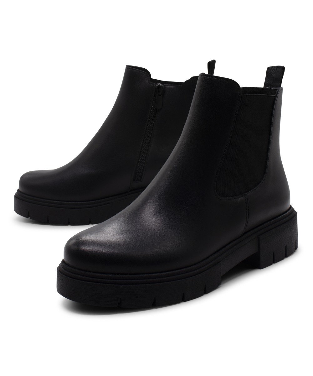 RAGAZZA Γυναικεία Μποτάκια 0423 leather μαύρο