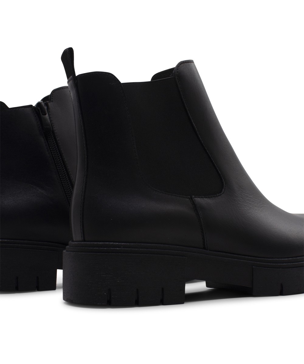 RAGAZZA Γυναικεία Μποτάκια 0423 leather μαύρο