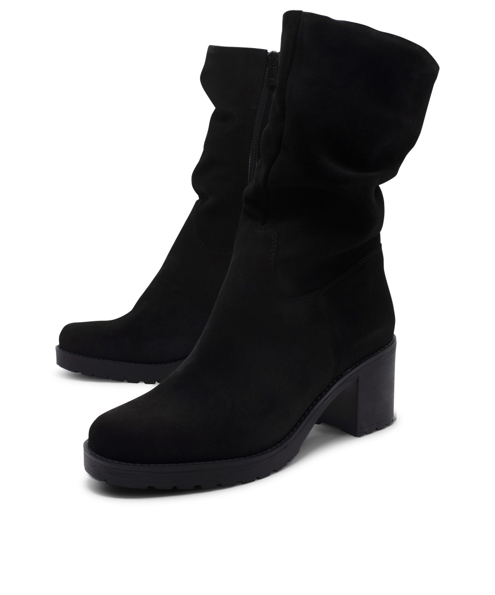 RAGAZZA Γυναικεία Μποτάκια 0575 leather μαύρο