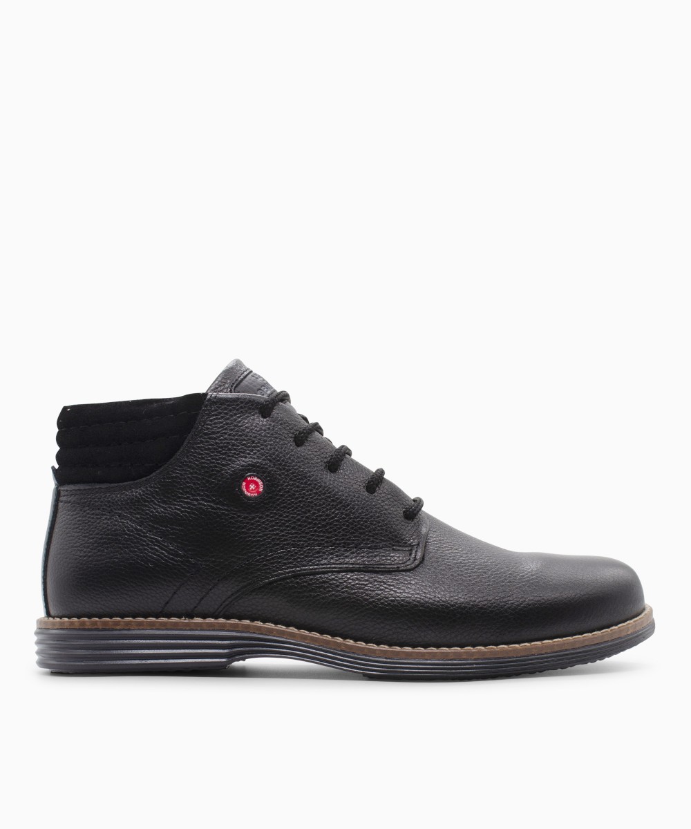 ROBINSON Μποτάκι 70371 Premium Leather Μαύρο