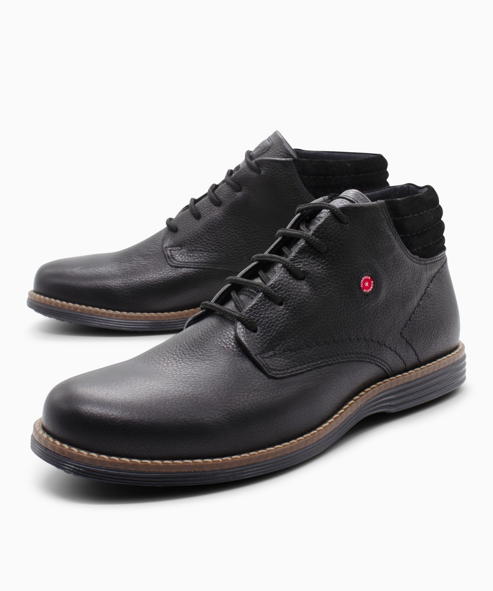ROBINSON Μποτάκι 70371 Premium Leather Μαύρο