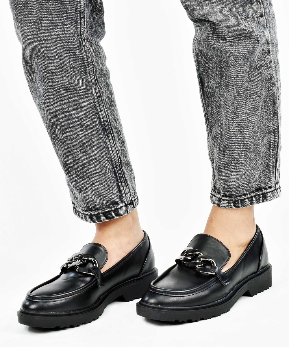 SEVEN Γυναικεια Loafers P185L8682001 85L 868 Black