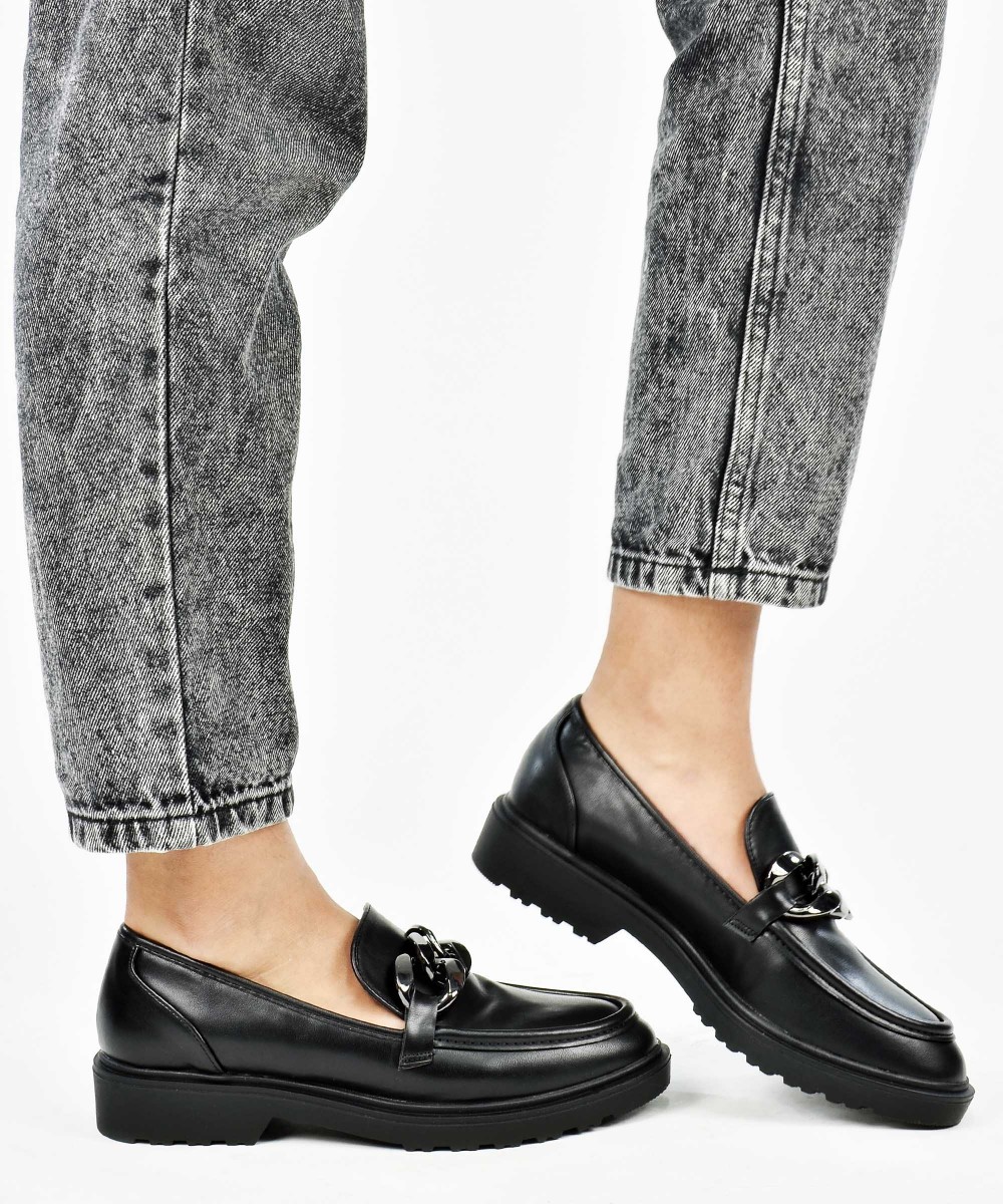 SEVEN Γυναικεια Loafers P185L8682001 85L 868 Black