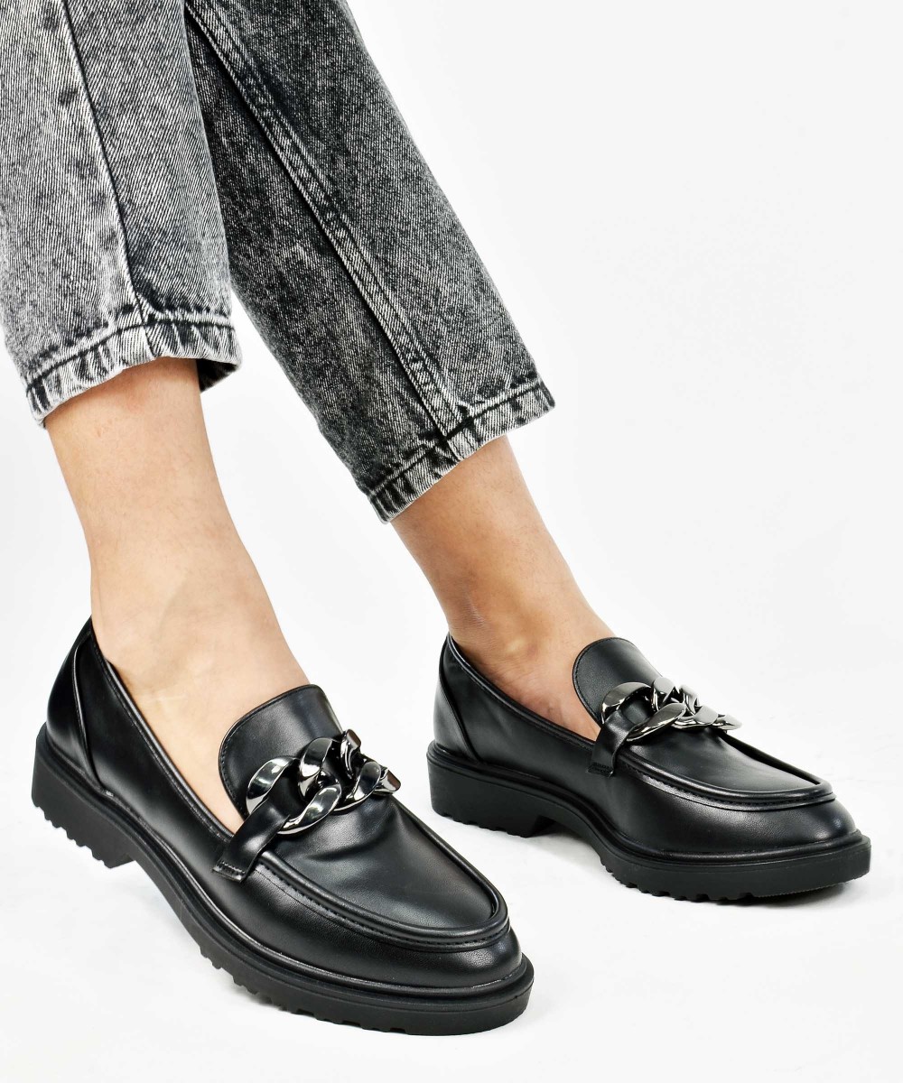 SEVEN Γυναικεια Loafers P185L8682001 85L 868 Black