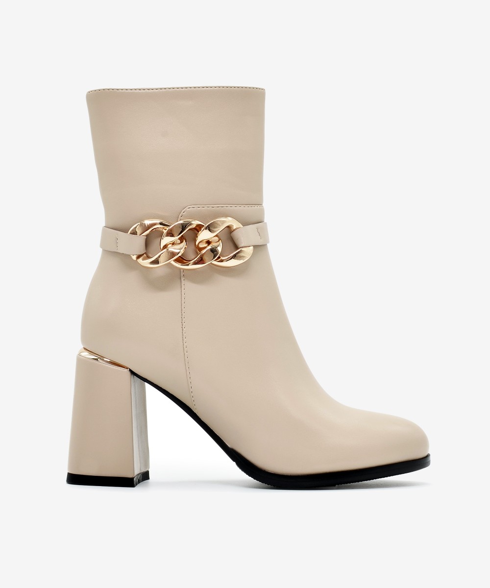 SEVEN Γυναικεία Μποτάκια P367V9324581 67V-932 Beige