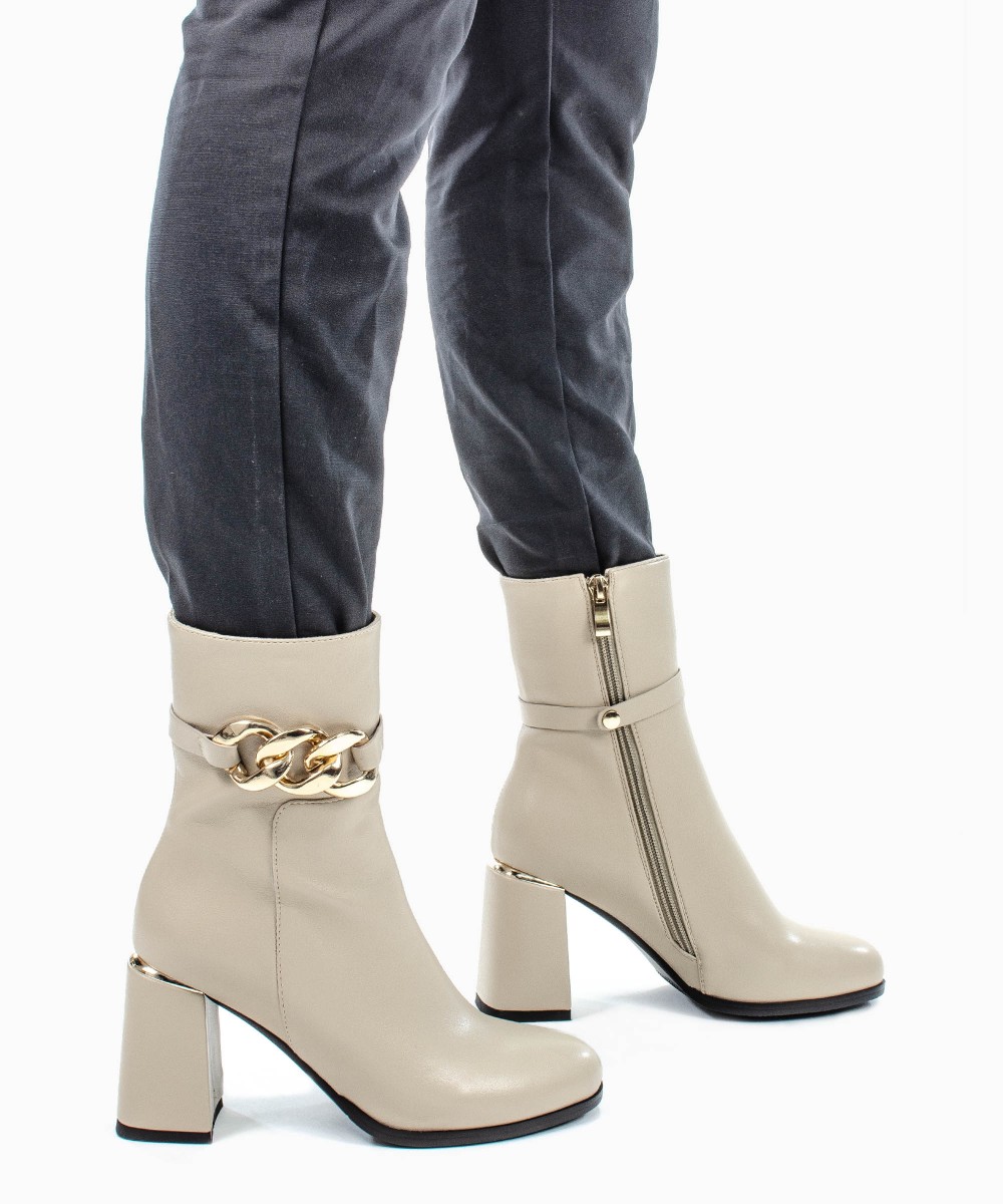 SEVEN Γυναικεία Μποτάκια P367V9324581 67V-932 Beige
