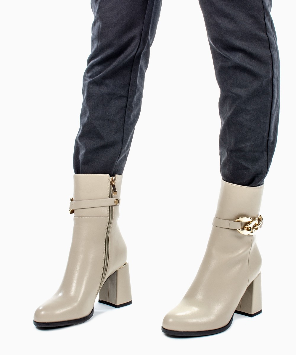 SEVEN Γυναικεία Μποτάκια P367V9324581 67V-932 Beige