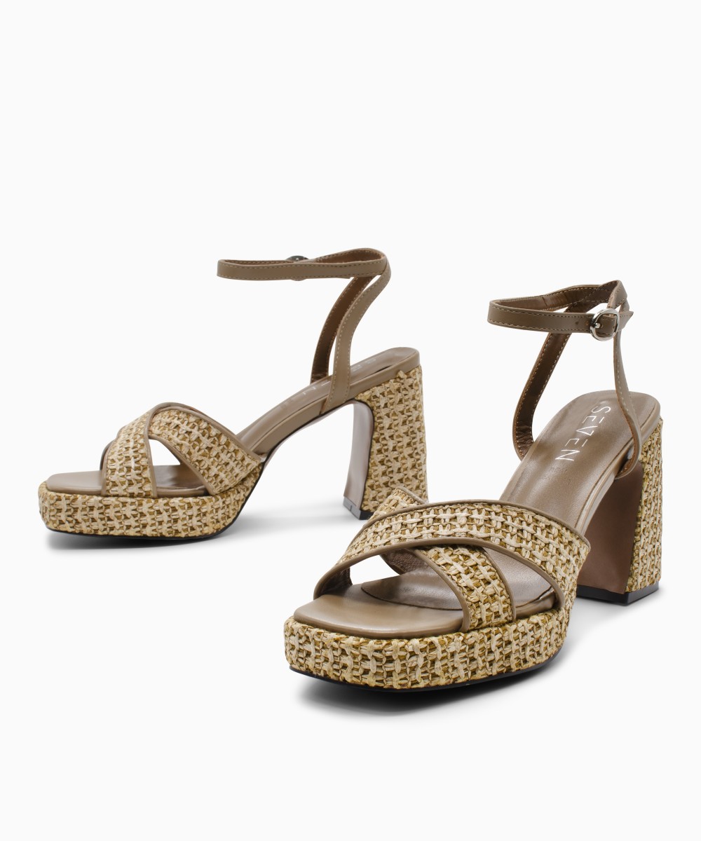 SEVEN Γυναικεία Πέδιλα W459H004546M 004 Taupe Beige 