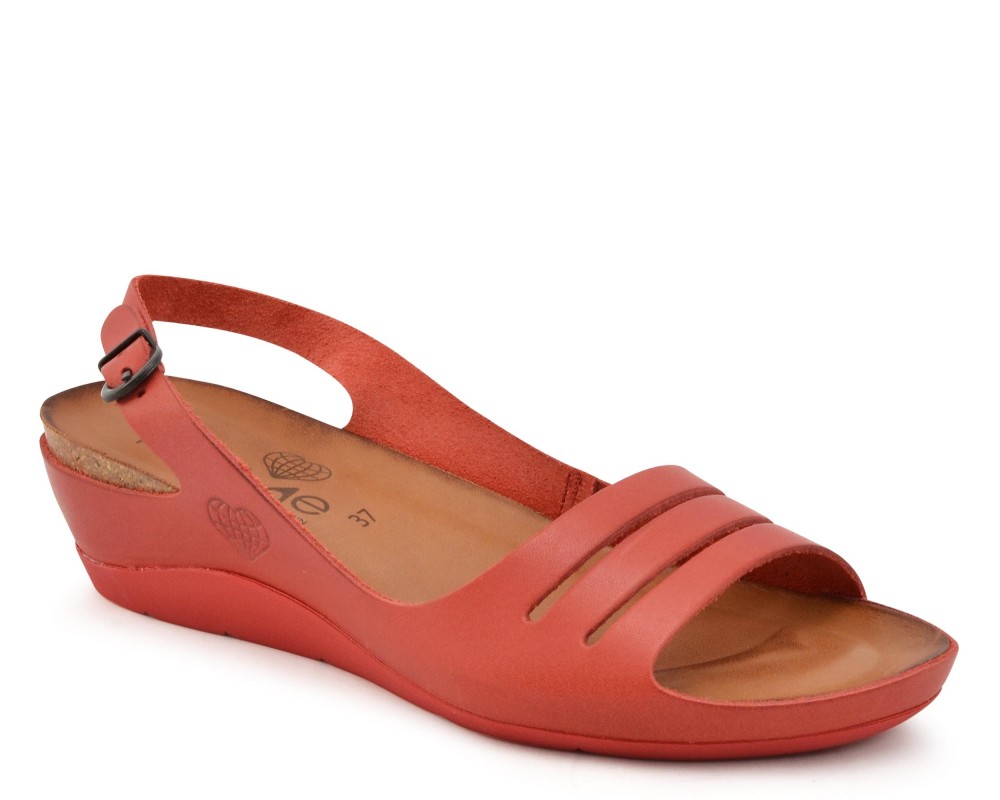 Take Me Γυναικεία Σανδάλια SOF 2060 C-304 Leather Red