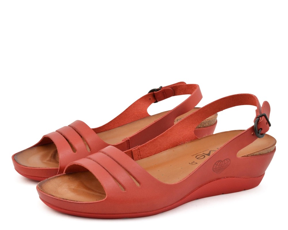 Take Me Γυναικεία Σανδάλια SOF 2060 C-304 Leather Red