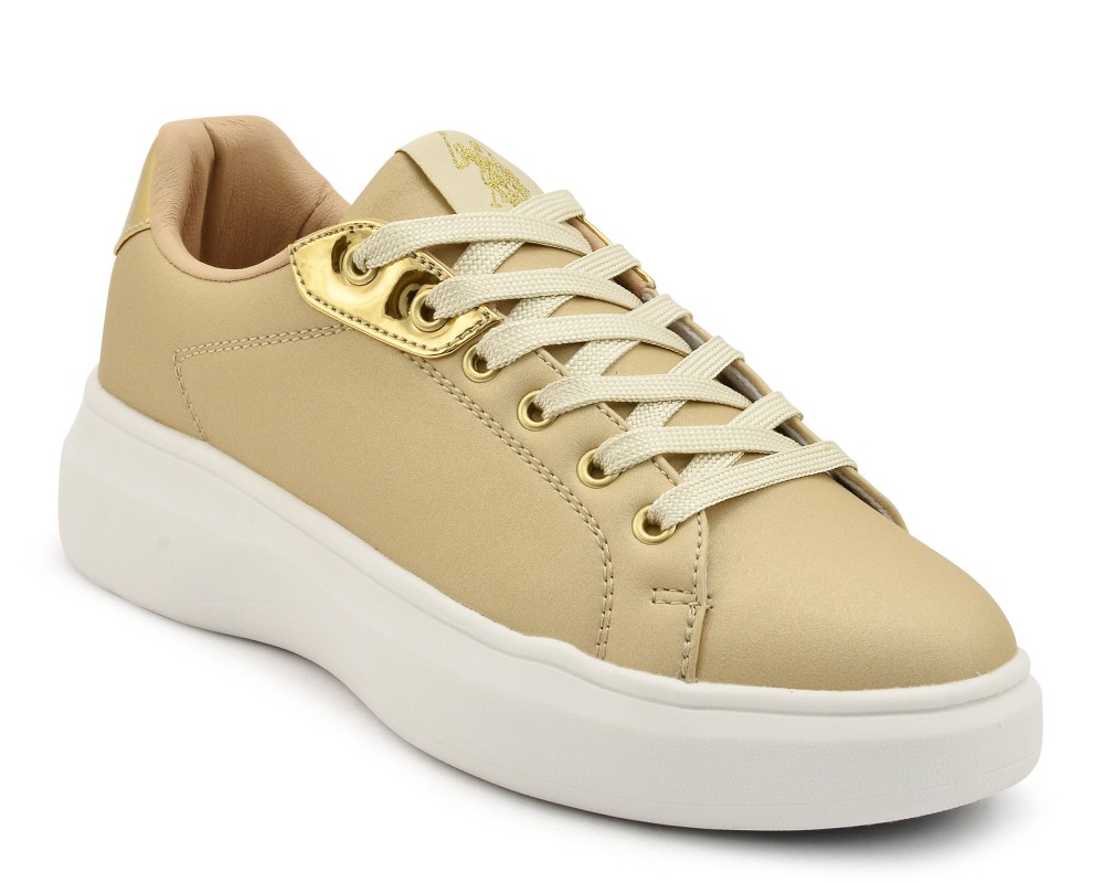 Us Polo Γυναικεία Sneakers Assn MONIQUE1 SHINY χρυσό 