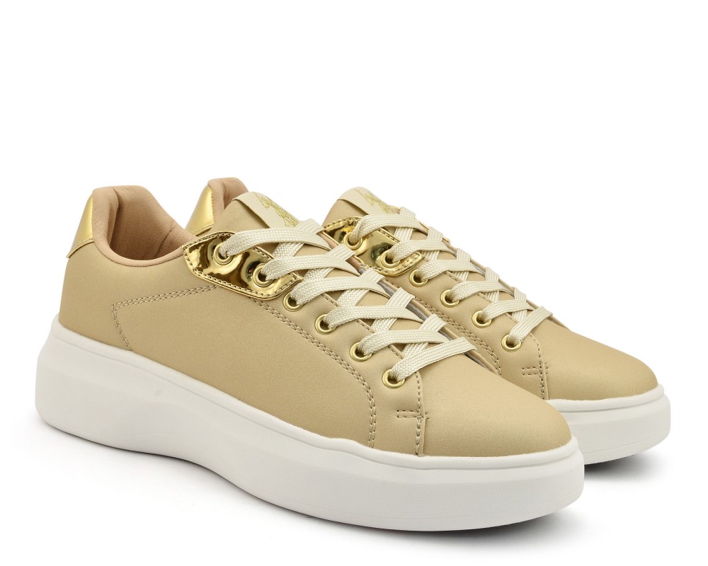 Us Polo Γυναικεία Sneakers Assn MONIQUE1 SHINY χρυσό 