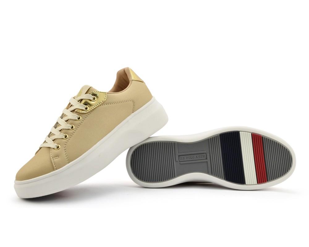 Us Polo Γυναικεία Sneakers Assn MONIQUE1 SHINY χρυσό 