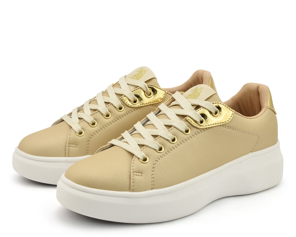 Us Polo Γυναικεία Sneakers Assn MONIQUE1 SHINY χρυσό 
