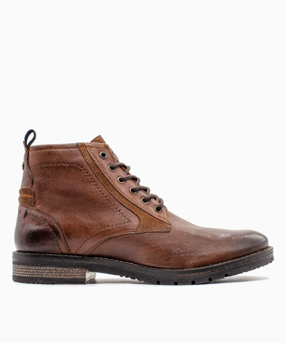 WRANGLER Boogie Mid WM32160A 064 Premium Leather Cognac