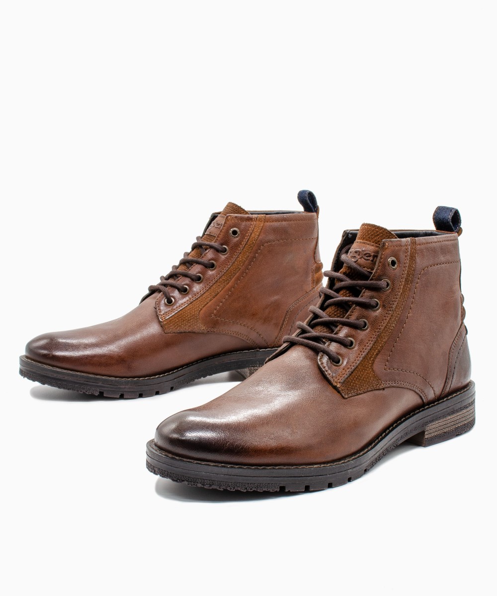 WRANGLER Boogie Mid WM32160A 064 Premium Leather Cognac