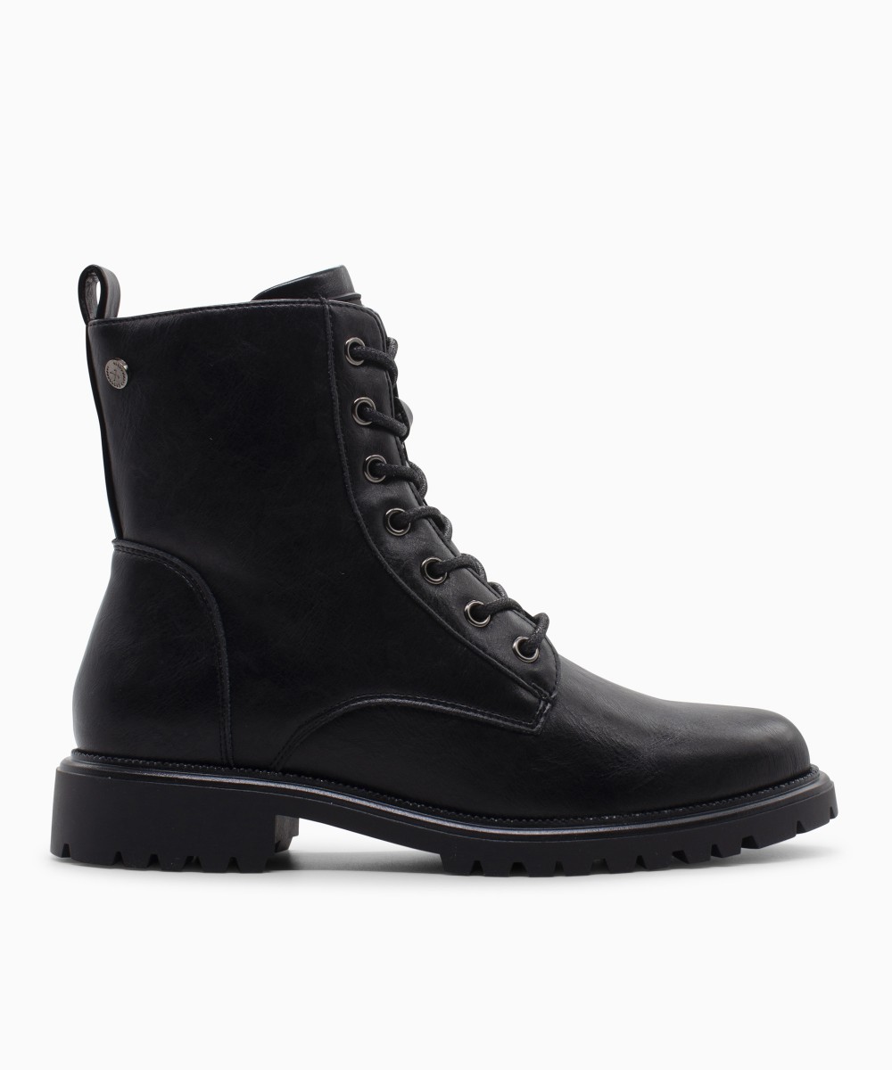 XTI Γυναικεία Μποτάκια 146243 leather Black