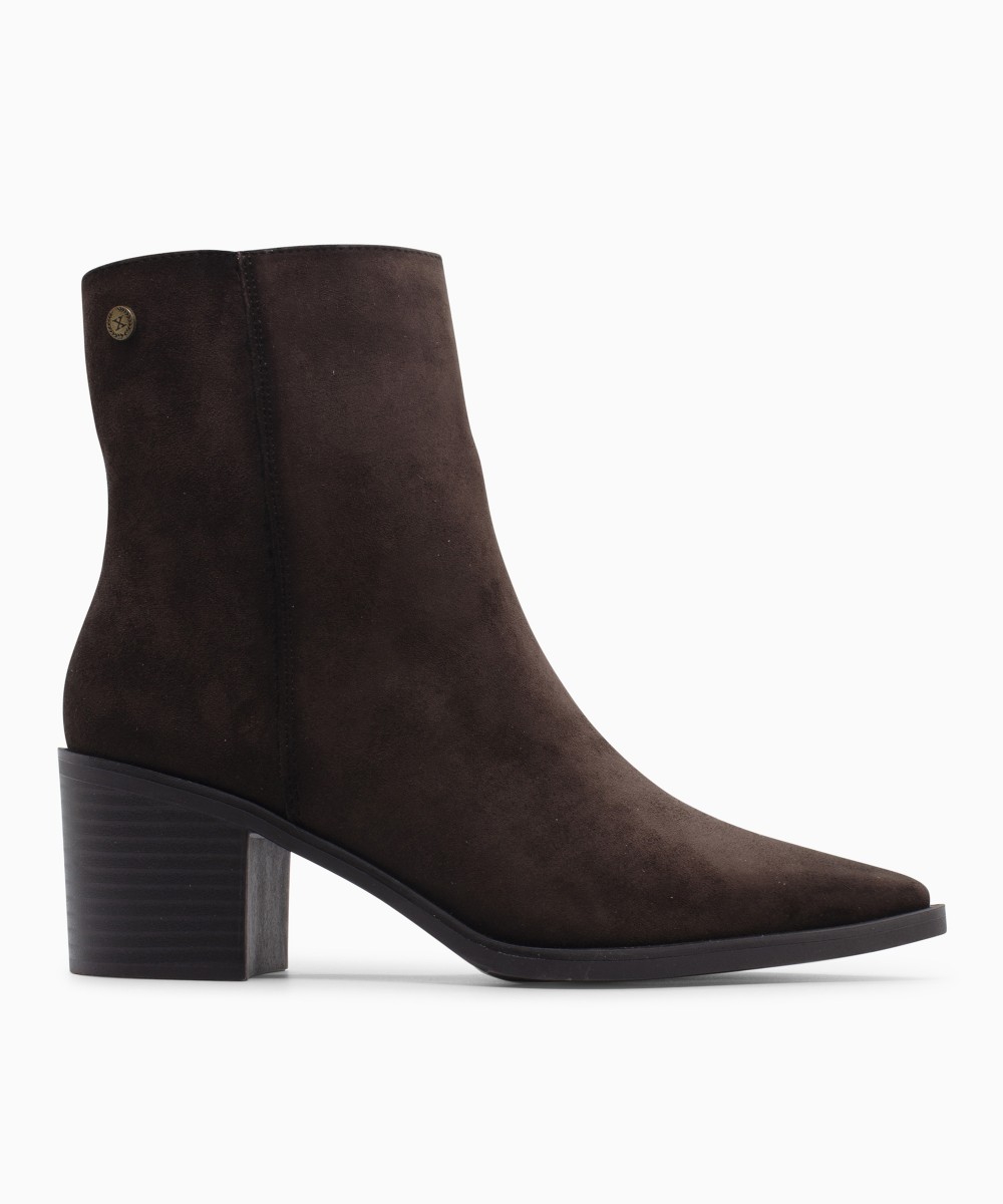 XTI Γυναικεία Μποτάκια 146509 leather Brown