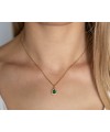 AMORINO Γυναικείο Κολιέ 25100-64 Ατσάλι πράσινο