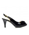 Peep Toe Ragazza 0881 μαύρο