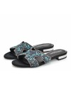 Gianna Kazakou Mules Monterey W3181.8232.SA2.P Μαύρο-Τυρκουάζ