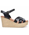 OH ! MY SANDALS 5036-9864 Leather μαύρο