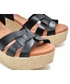 OH ! MY SANDALS 5036-9864 Leather μαύρο