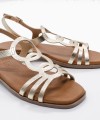 OH ! MY SANDALS 5874-16856 Premium Leather Champagne